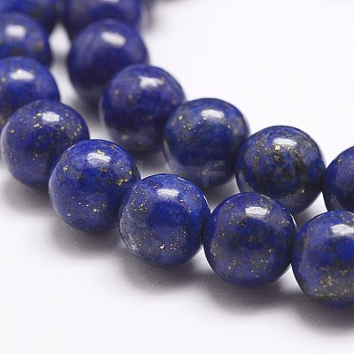 Natural Lapis Lazuli Bead Strands G-G953-03-10mm-1