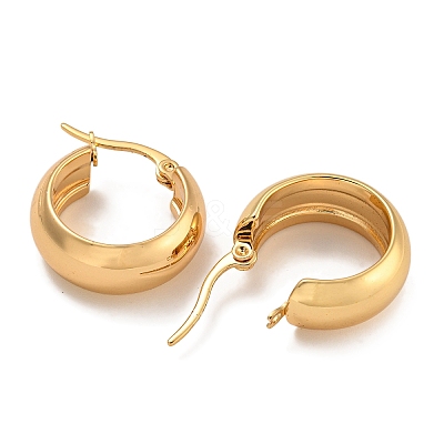 Ion Plating(IP) 202 Stainless Steel Hoop Earrings EJEW-H003-38G-05-1