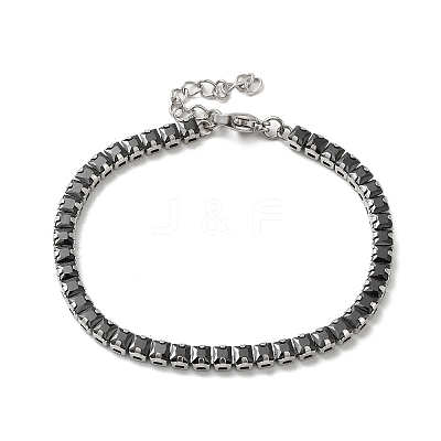 Cubic Zirconia Tennis Bracelet BJEW-M301-02P-1