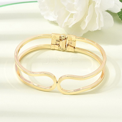 Brass Hollow Hinged Cuff Bangles for Women KK-CBA0B5A-02G-1
