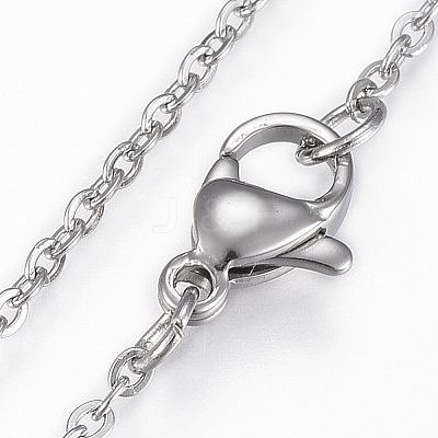 304 Stainless Steel Pendant Necklaces X-NJEW-G305-01P-1