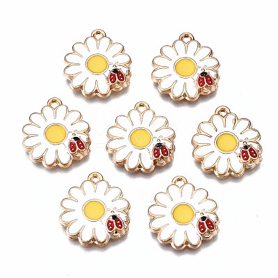 Eco-Friendly Alloy Enamel Pendants ENAM-YW0003-54-1