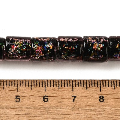 Handmade Dichroic Foil Glass Beads Strands DICH-U001-09I-1