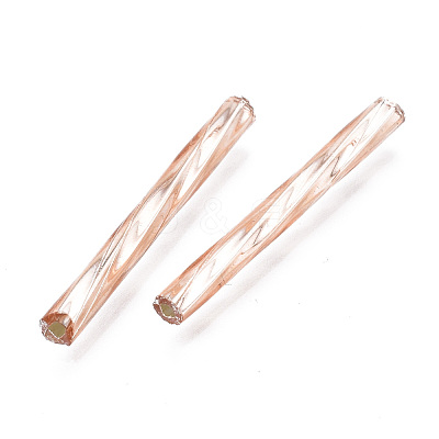 Opaque Glass Twisted Bugle Beads SEED-T005-15-B02-1