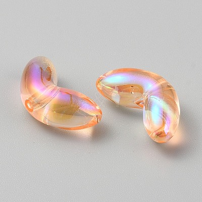 Transparent UV Plating Acrylic Beads TACR-TAC0001-09A-01-1