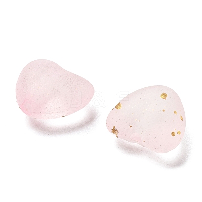 Frosted Transparent Acrylic Beads X1-OACR-F013-02-1