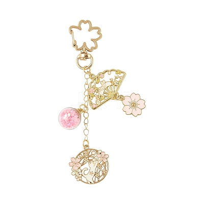 Alloy Enamel Pendant Keychains HJEW-FS00052-01-1