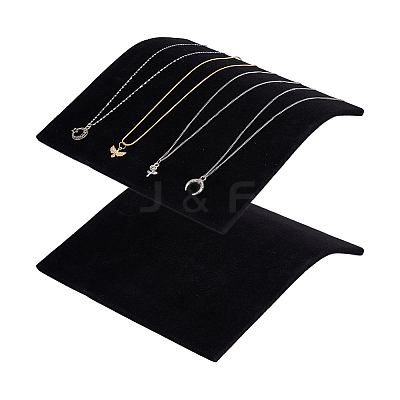 MDF with Velvet Mat Jewelry Necklace Display Stands NDIS-WH0001-29-1