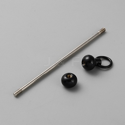 Iron Bar Beadable Keychain for Jewelry Making DIY Crafts IFIN-SZC0005-01A-05-1