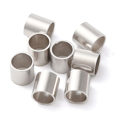 Rhodium Plated 925 Sterling Silver Crimp Beads STER-Z006-01F-P-1