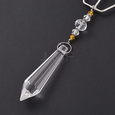 Teardrop Acrylic Beads Big Pendant Decorations HJEW-D029-01P-A-1