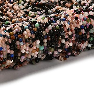 Natural & Synthetic Mixed Gemstone Beads Strands G-RM2025-A16-3mm-1