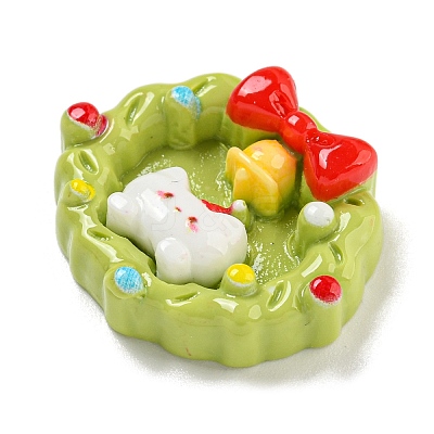 Christmas Opaque Resin Decoden Cabochons RESI-U006-05J-1