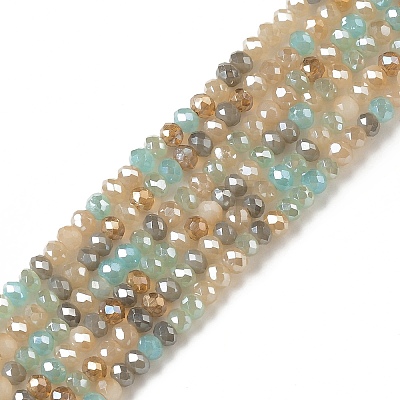 Electroplate Glass Beads Strands EGLA-I015-04A-1