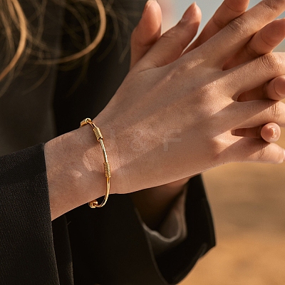 Brass Cuff Bangles BJEW-P305-01G-1