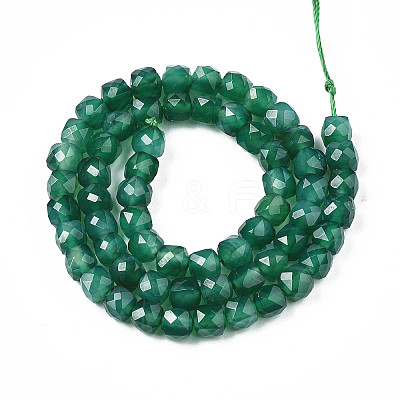 Natural Green Onyx Agate Beads Strands X-G-S359-375B-1