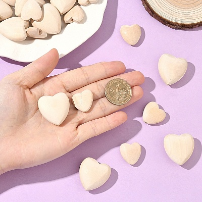 30Pcs 2 Styles Chinese Cherry Wood Beads WOOD-YW0001-79-1
