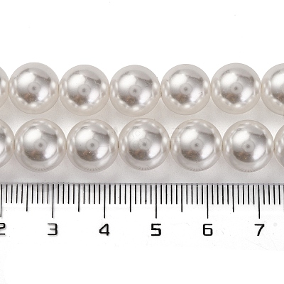 Baking Paint Pearlized Glass Pearl Round Bead Strands PEAR-H019-02D-04-1