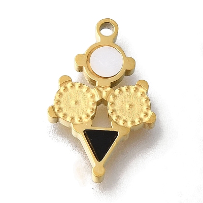 Ion Plating(IP) 304 Stainless Steel Manual Polishing Charms STAS-M059-02G-03-1