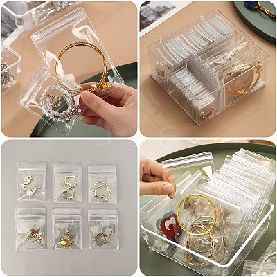 110Pcs 5 Styles PVC Plastic Storage Resealable Bags ABAG-GL0001-15-1