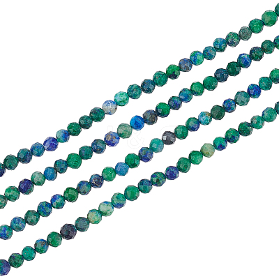 2 Strands Natural Chrysocolla & Lapis Lazuli Beads Strands G-DC0001-04-1