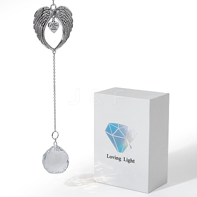 Alloy Angel Wing Hanging Ornaments AJEW-WH20080-05A-1