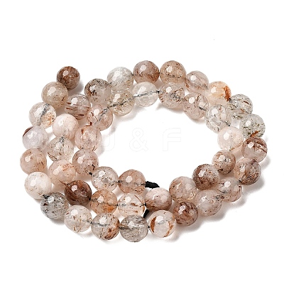 Natural Black Gold Rutilated Quartz Beads Strands G-D359-A02-8mm-1