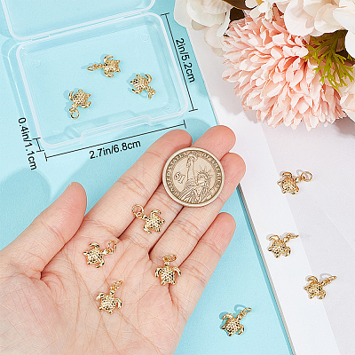 14Pcs Brass Charms KK-BBC0012-62-1