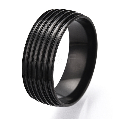 201 Stainless Steel Grooved Finger Ring Settings STAS-WH0047-06EB-1