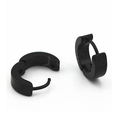 Brass Huggie Hoop Earrings EJEW-EE0002-252B-1