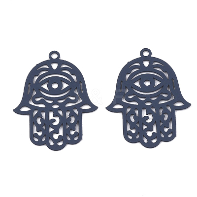 430 Stainless Steel Filigree Pendants STAS-T042-15A-1