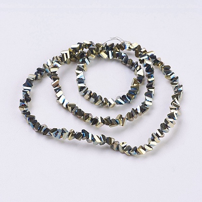 Electroplate Glass Beads Strands EGLA-J145-6mm-FP03-1
