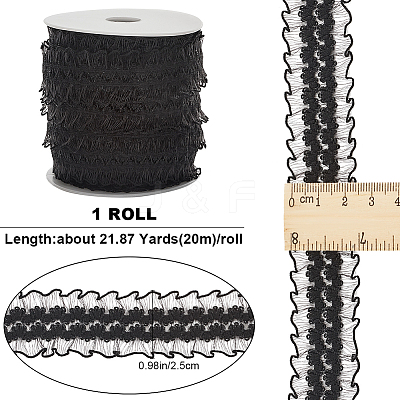 1 Roll Knitted Fish Line Nylon Elastic Lace Trim OCOR-GF0003-72B-1