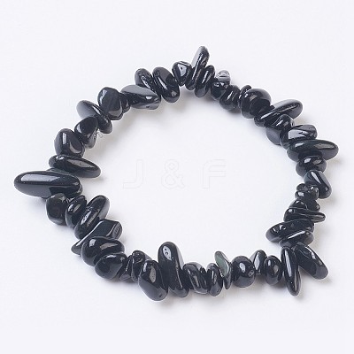 Natural Indian Agate Stretch Bracelets BJEW-JB03681-04-1