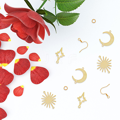 DIY Moon & Star & Sun Earring Making Kit KK-HY0003-49-1