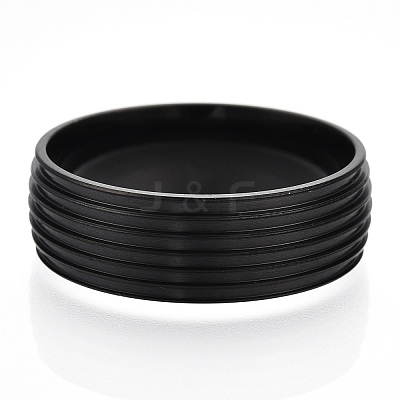 201 Stainless Steel Grooved Finger Ring Settings STAS-WH0047-03EB-1