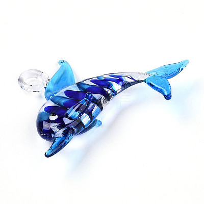 Handmade Lampwork Big Pendants LAMP-T023-14E-1