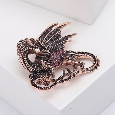 Dragon Rhinestone Pins PW-WG14714-01-1