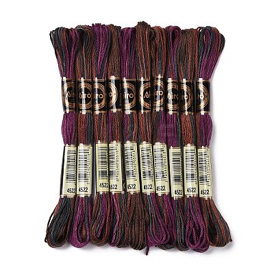 10 Skeins 6-Ply Polyester Embroidery Floss OCOR-K006-A04-1