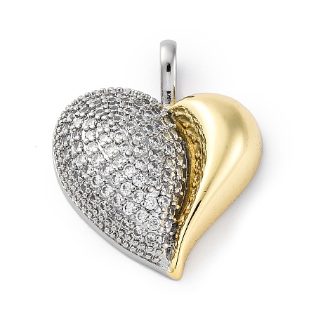 Brass Micro Pave Cubic Zirconia Pendants KK-S510-32GP-01-1