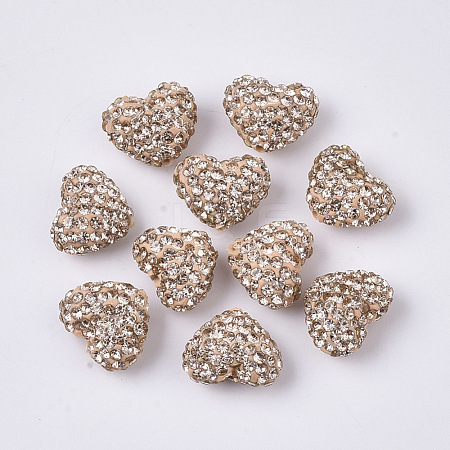 Polymer Clay Rhinestone Beads X-RB-S055-26A-01-1