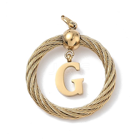 304 Stainless Steel Pendants STAS-D154-01G-G-1