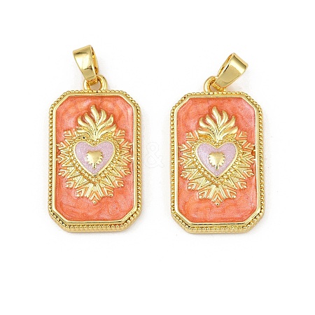 Brass Enamel Pendants KK-L190-008G-01-1