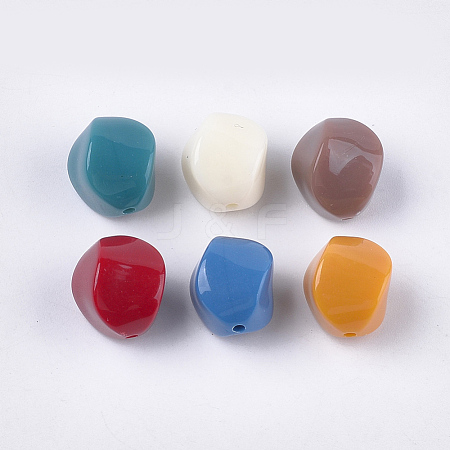 Opaque Acrylic Beads X-OACR-T011-54B-1