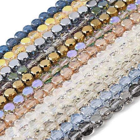 Electroplate Glass Beads Strands EGLA-L045-G-1