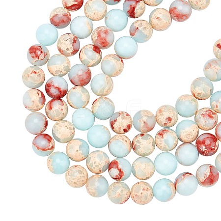 Synthetic Imperial Jasper Beads Strands G-AR0002-49-1