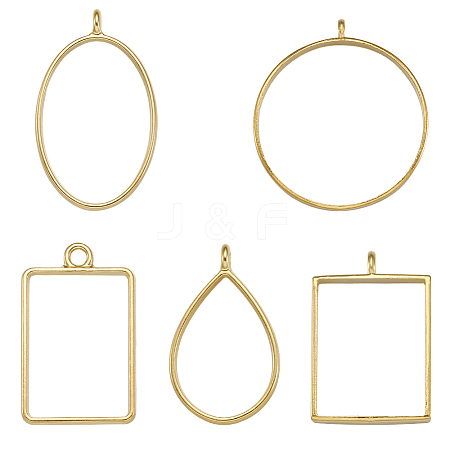 Alloy Open Back Bezel Big Pendants PALLOY-TA0001-30-1