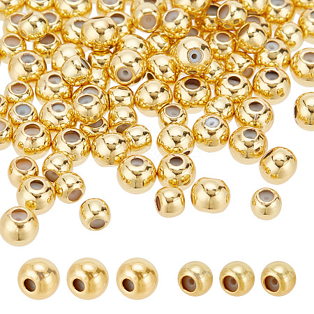 60Pcs 2 Style Brass Beads KK-AR0003-12-1