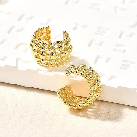 Rack Plating Brass Cuff Earring KK-B077-35G-1