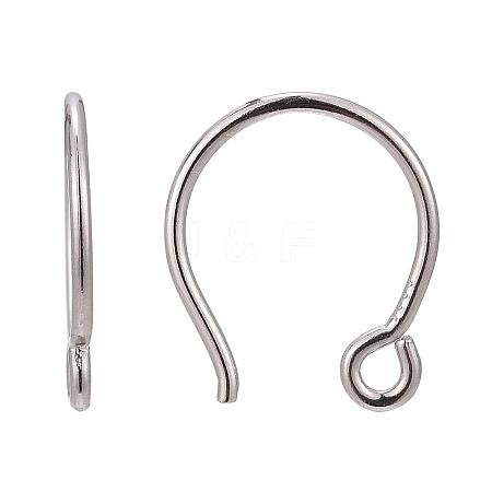 Anti-Tarnish Rhodium Plated 925 Sterling Silver Earring Hooks STER-N0001-028-1